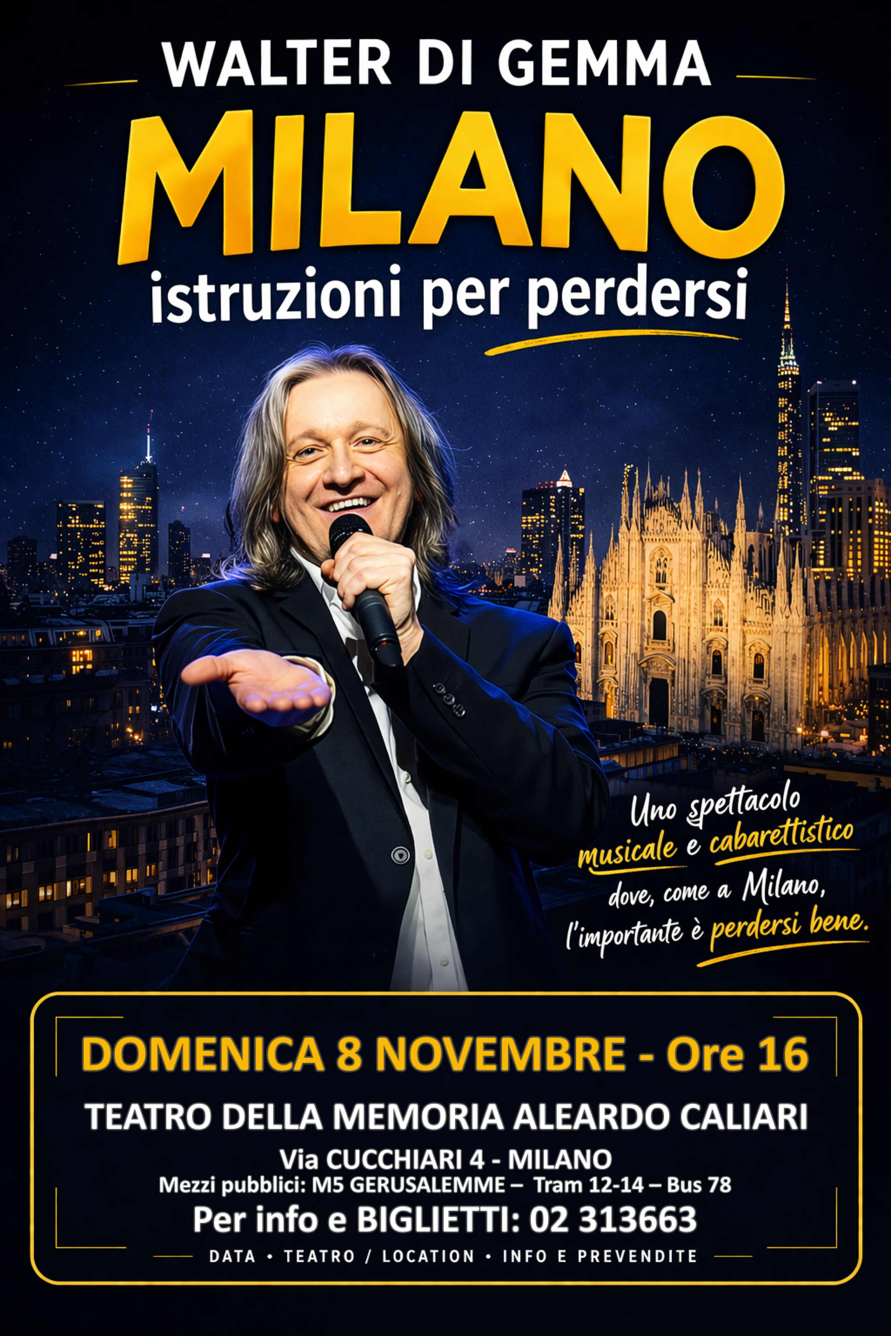 Prossimamente a teatro con Walter Di Gemma